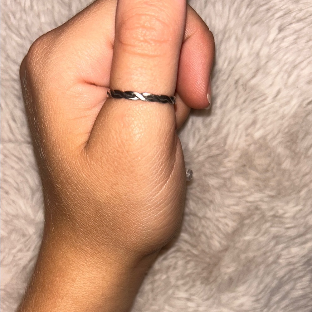 Sterling Silver Braided Women's Ring